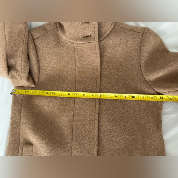 J Crew factory camel wool coat - used 2x  size 6 - Picture 6 of 6